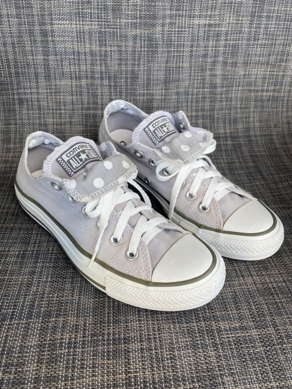 Converse Chuck Taylor all Star Double Thong Light Gray Low-Top Sneakers women 7